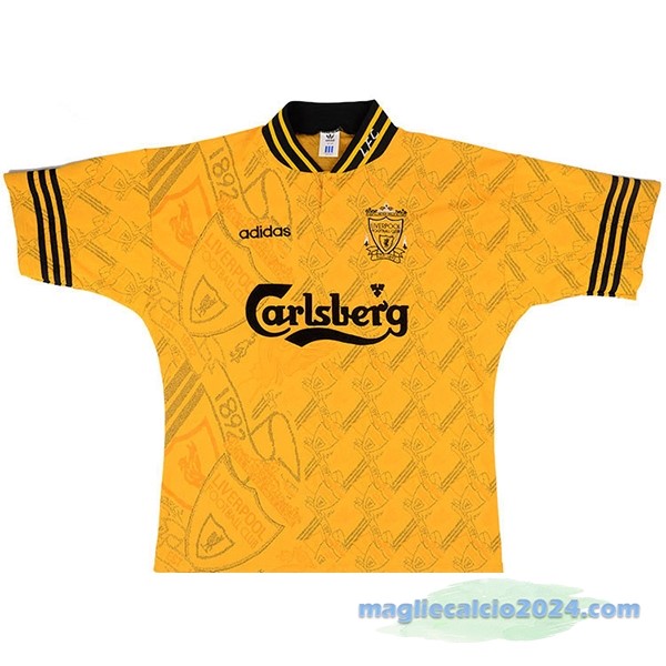 Seconda Maglia Liverpool Retro 1994 1996 Giallo Poco Prezzo