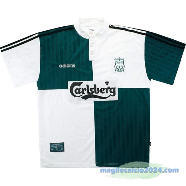 Seconda Maglia Liverpool Retro 1995 1996 Verde Poco Prezzo