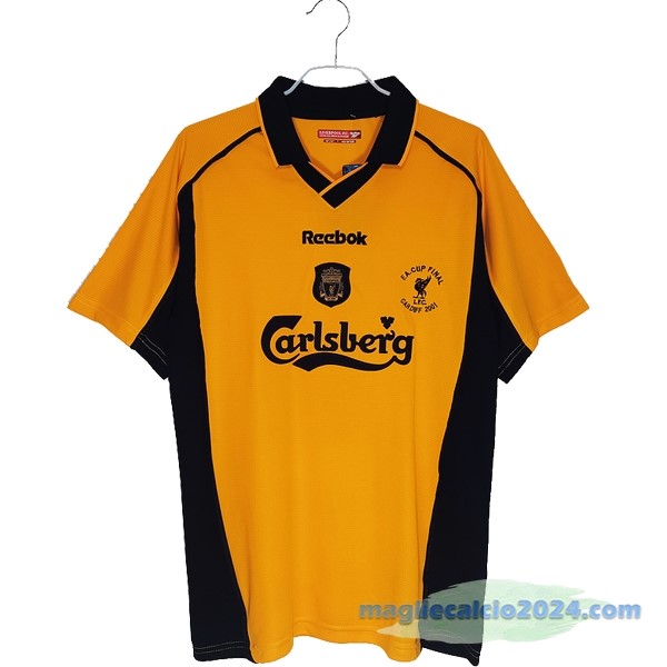Seconda Maglia Liverpool Retro 2000 2001 Giallo Poco Prezzo