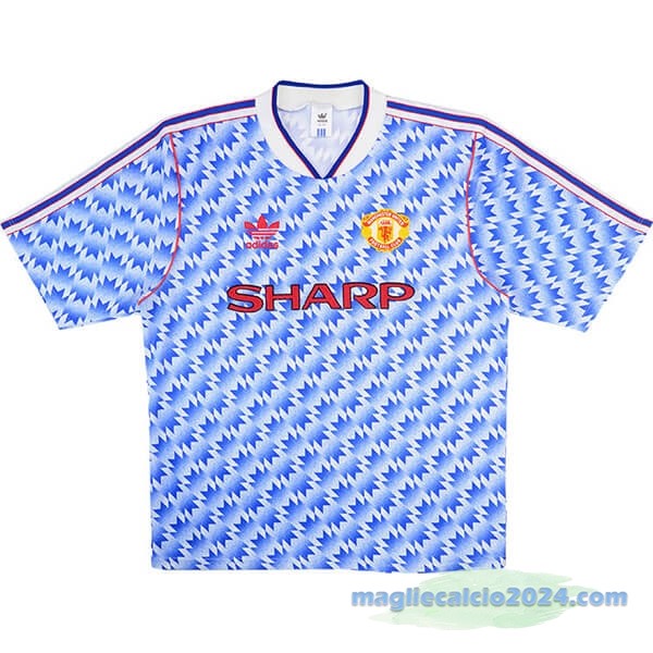 Seconda Maglia Manchester United Retro 1990 1992 Azul Poco Prezzo