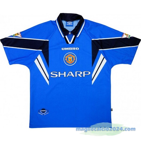 Seconda Maglia Manchester United Retro 1997 1998 Azul Poco Prezzo