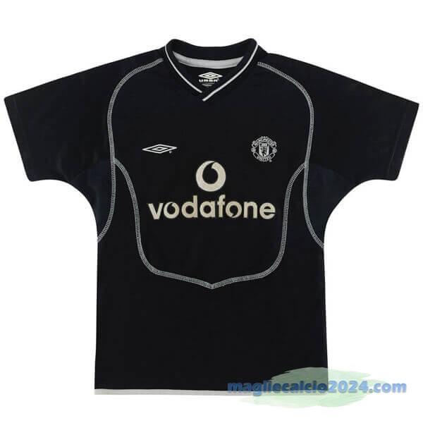 Seconda Maglia Manchester United Retro 2000 2002 Nero Poco Prezzo