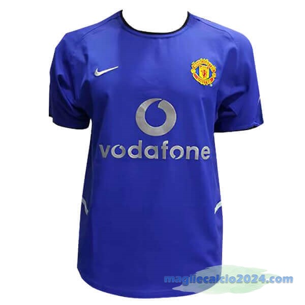 Seconda Maglia Manchester United Retro 2002 2003 Azul Poco Prezzo