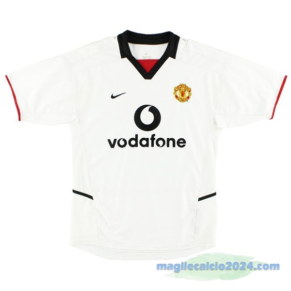 Seconda Maglia Manchester United Retro 2002 2003 Bianco Poco Prezzo