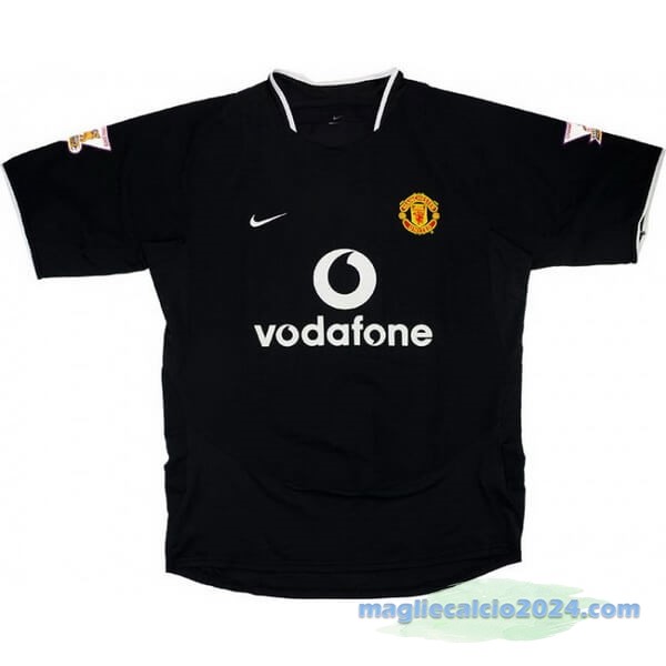 Seconda Maglia Manchester United Retro 2003 2005 Nero Poco Prezzo