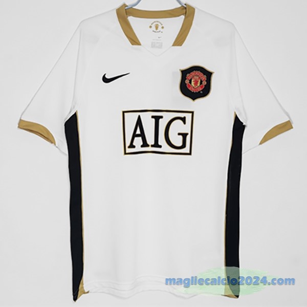 Seconda Maglia Manchester United Retro 2006 2007 Bianco Poco Prezzo