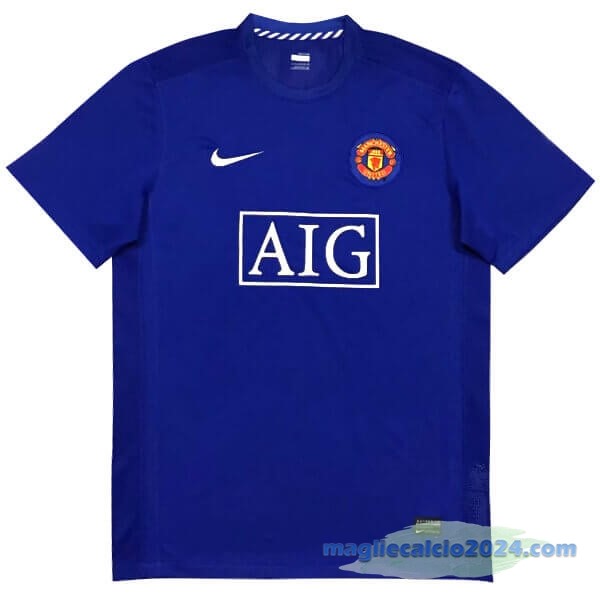 Seconda Maglia Manchester United Retro 2007 2008 Azul Poco Prezzo
