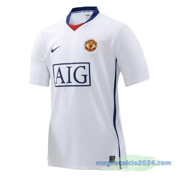 Seconda Maglia Manchester United Retro 2008 2009 Bianco Poco Prezzo