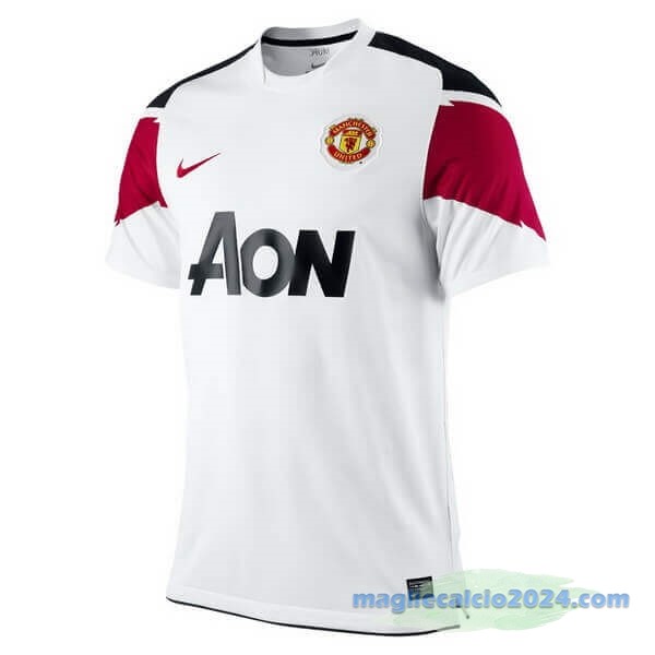 Seconda Maglia Manchester United Retro 2010 2011 Bianco Poco Prezzo