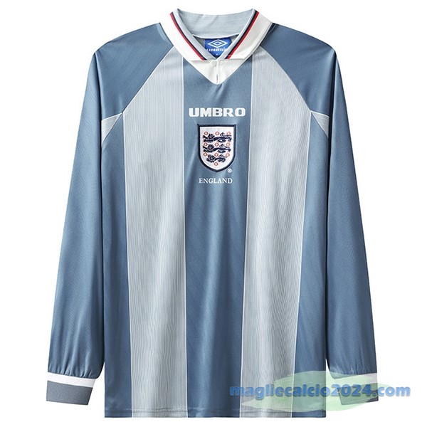 Seconda Maglia Manica lunga Inghilterra Retro 1996 Azul Poco Prezzo