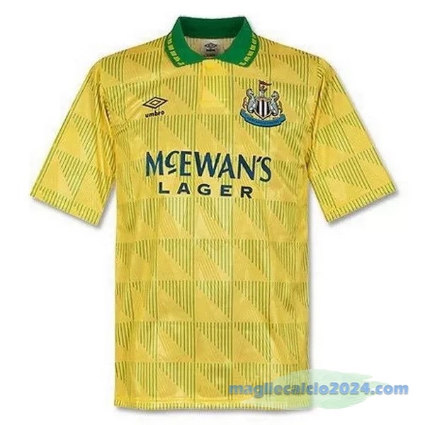 Seconda Maglia Newcastle United Retro 1991 Giallo Poco Prezzo