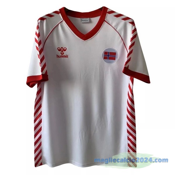 Seconda Maglia Norvegia Retro 1984 Bianco Poco Prezzo