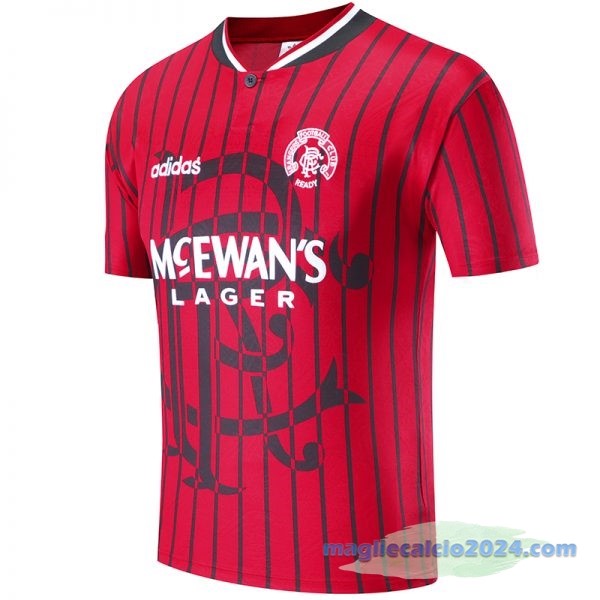 Seconda Maglia Rangers Retro 1994 1996 Rosso Poco Prezzo