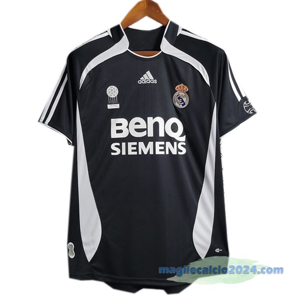 Seconda Maglia Real Madrid Retro 2006 2007 Nero Poco Prezzo