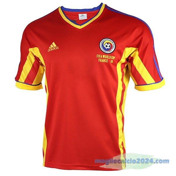 Seconda Maglia Romania Retro 1998 Rosso Poco Prezzo
