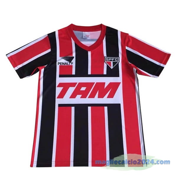 Seconda Maglia São Paulo Retro 1993 Rosso Nero Poco Prezzo