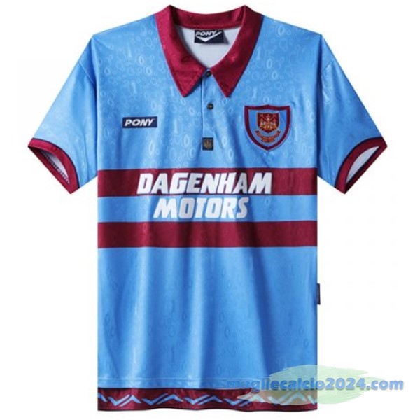 Seconda Maglia West Ham United Retro 1995 1997 Azul Poco Prezzo