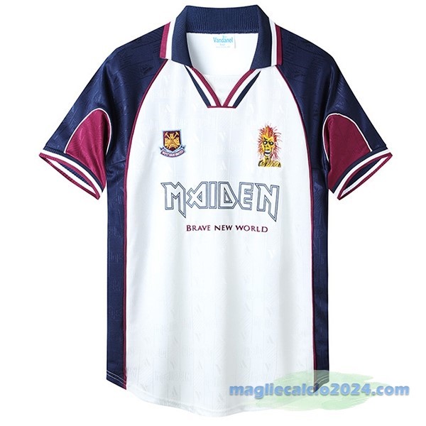 Seconda Maglia West Ham United Retro 1999 2001 Bianco Poco Prezzo