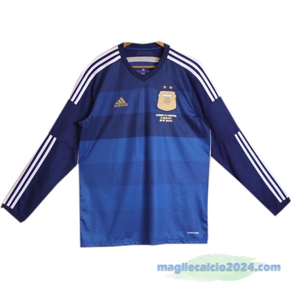 Seconda Manica lunga Argentina Retro 2014 Azul Poco Prezzo