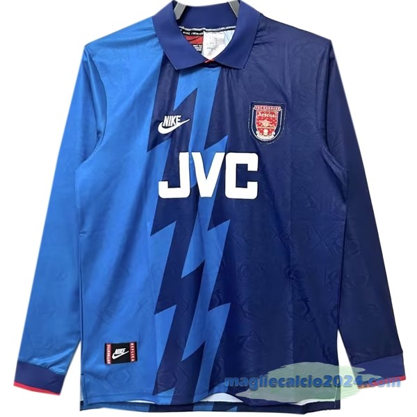 Seconda Manica lunga Arsenal Retro 1995 1996 Azul Poco Prezzo