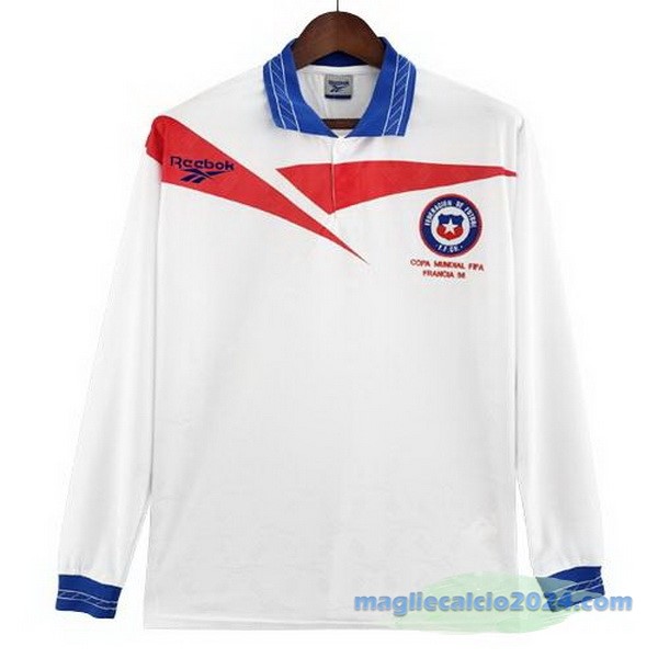 Seconda Manica lunga Cile Retro 1998 Bianco Poco Prezzo