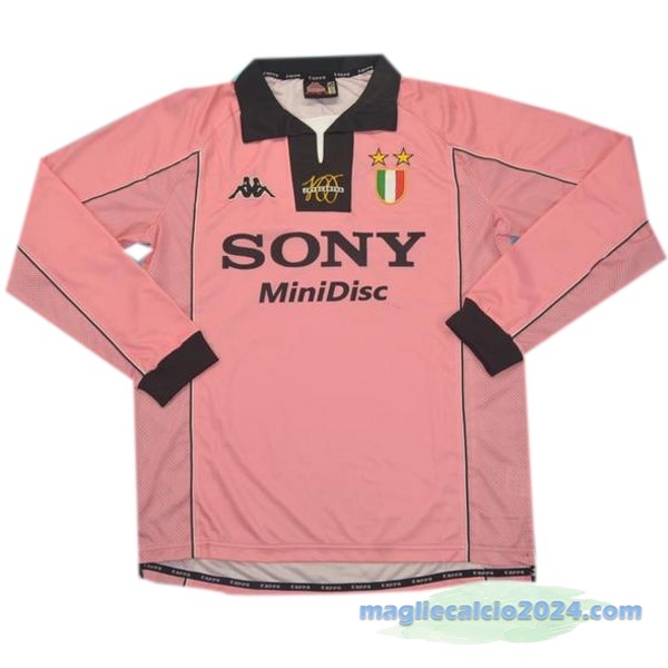 Seconda Manica lunga Juventus Retro 1997 1998 Rosa Poco Prezzo
