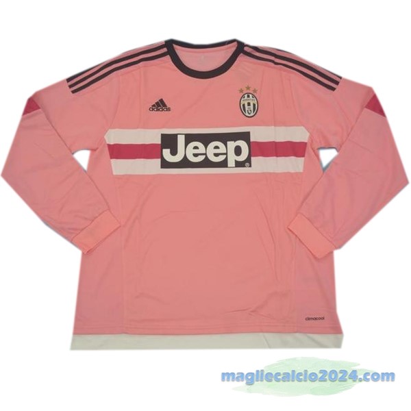 Seconda Manica lunga Juventus Retro 2015 2016 Rosa Poco Prezzo