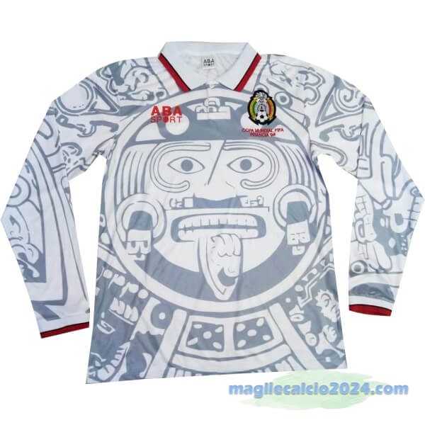 Seconda Manica lunga Mexico Retro 1998 Bianco Poco Prezzo