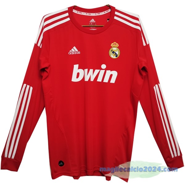 Seconda Manica lunga Real Madrid Retro 2011 2012 Rosso Poco Prezzo