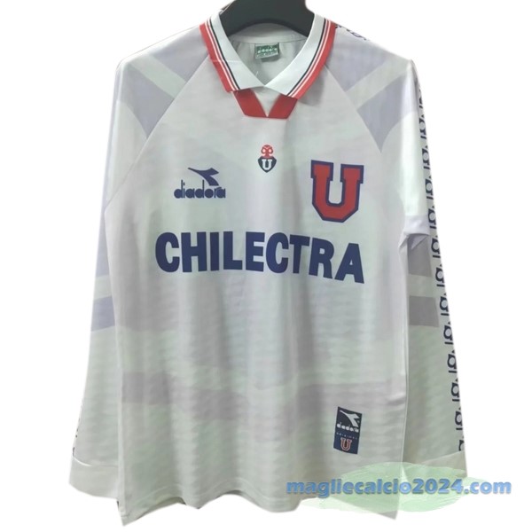 Seconda Manica lunga Universidad De Cile Retro 1996 Bianco Poco Prezzo