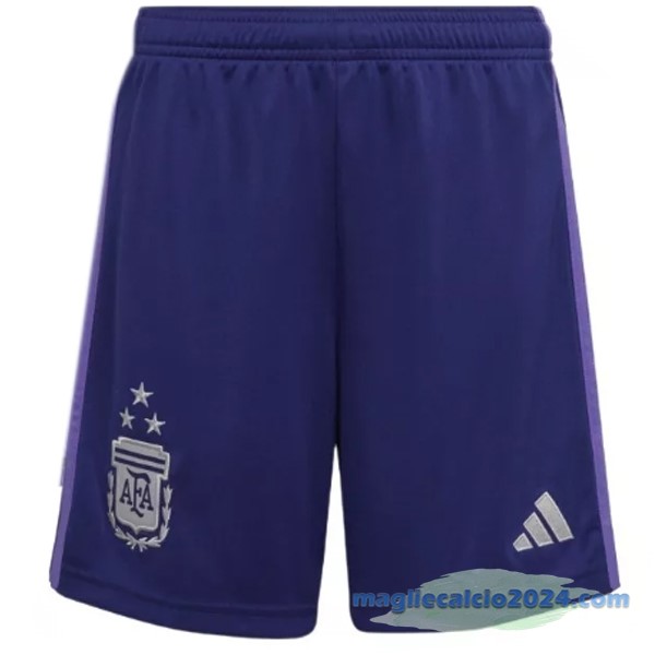 Seconda Pantaloni Argentina 3 Stars 2022 Purpureo Poco Prezzo