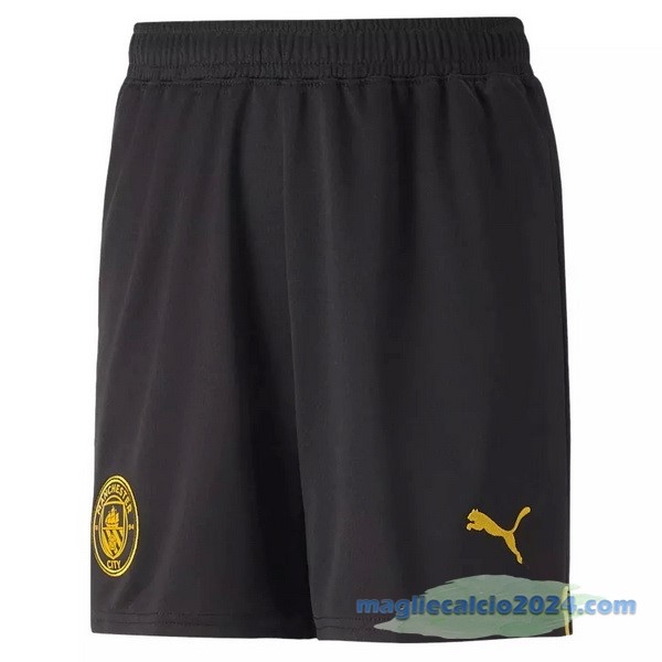Seconda Pantaloni Manchester City 2022 2023 Nero Poco Prezzo