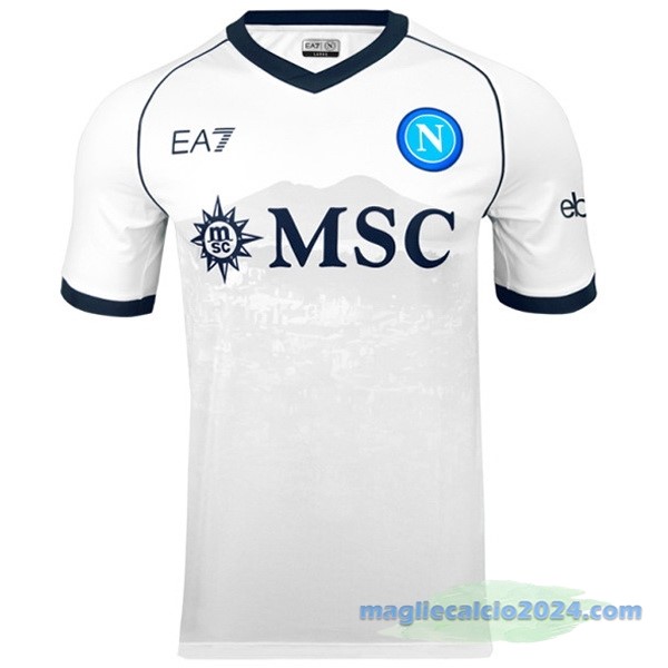 Seconda Thailandia Maglia Napoli 2023 2024 Bianco Poco Prezzo