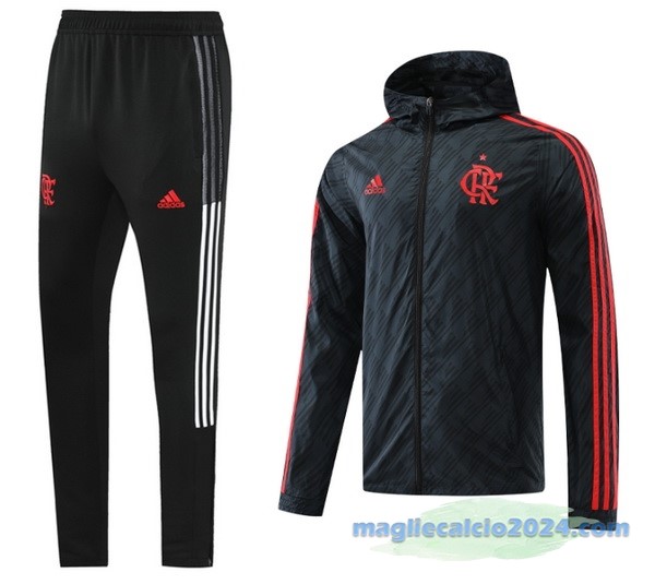 Set Completo Giacca A vento Flamengo 2022 2023 Nero Poco Prezzo