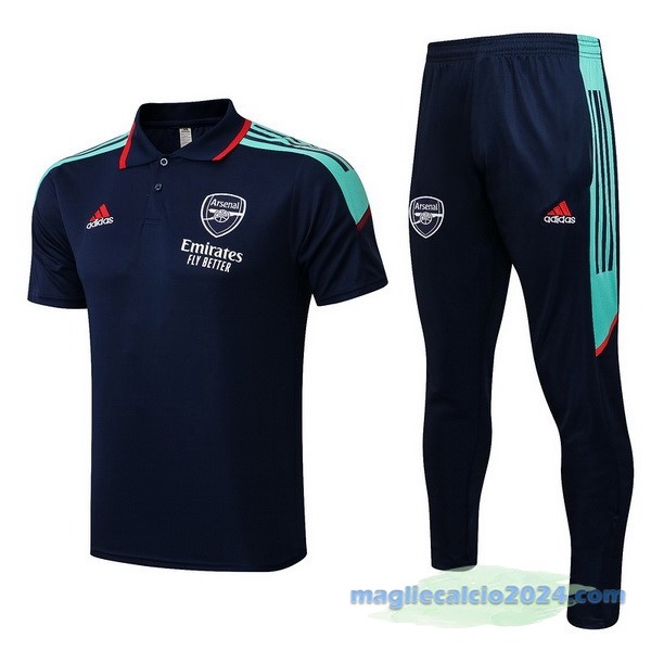 Set Completo Polo Arsenal 2022 2023 Azul Navy Verde Poco Prezzo