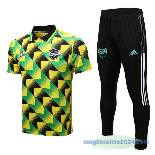 Set Completo Polo Arsenal 2022 2023 Giallo Nero Poco Prezzo