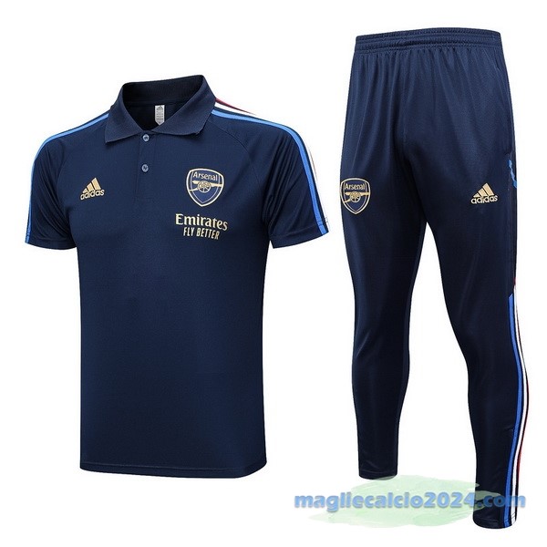 Set Completo Polo Arsenal 2023 2024 Azul Navy Poco Prezzo