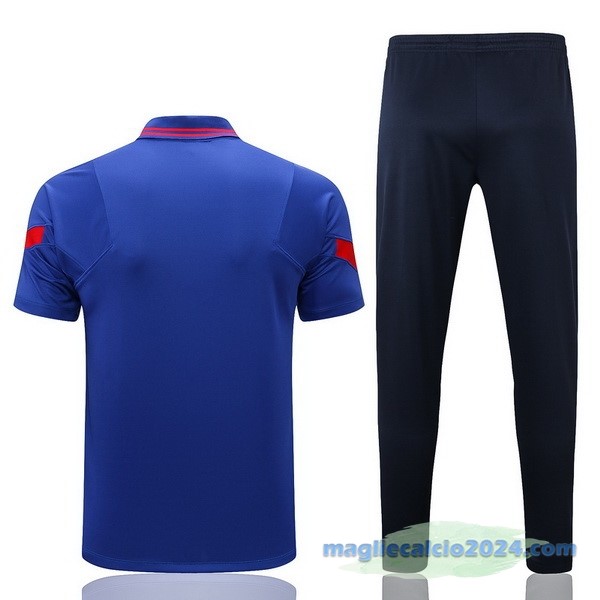 Set Completo Polo Atlético Madrid 2022 2023 Azul Nero Poco Prezzo