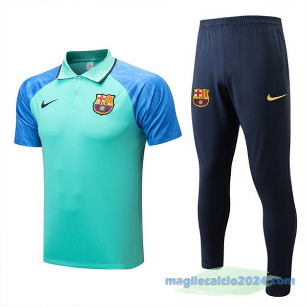 Set Completo Polo Barcelona 2022 2023 Verde Poco Prezzo