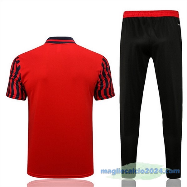 Set Completo Polo Bayern Múnich 2022 2023 Rosso I Nero Poco Prezzo