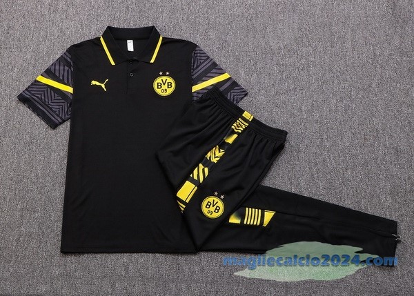 Set Completo Polo Borussia Dortmund 2022 2023 Nero I Giallo Poco Prezzo