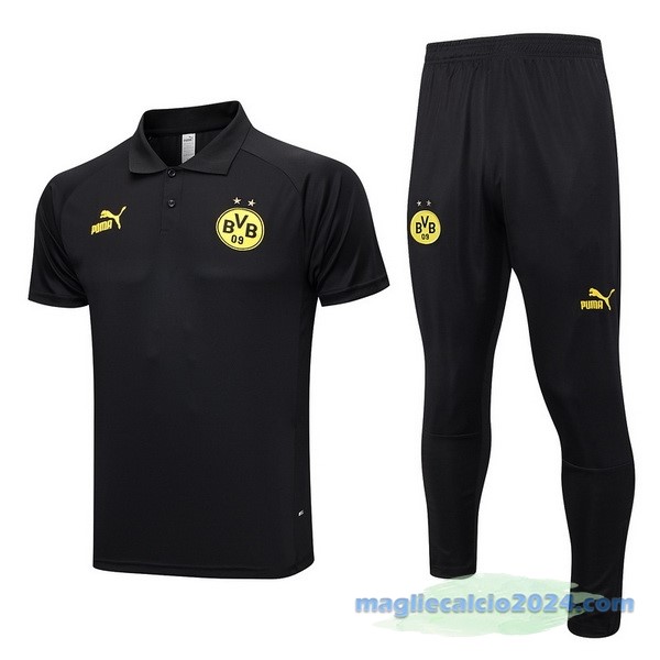 Set Completo Polo Borussia Dortmund 2023 2024 Nero Poco Prezzo