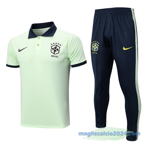 Set Completo Polo Brasile 2023 Verde Azul Navy Poco Prezzo