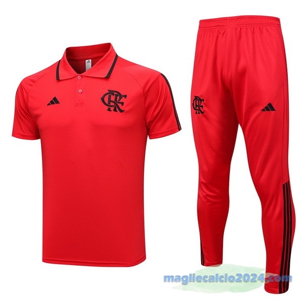 Set Completo Polo Flamengo 2023 2024 Rosso Poco Prezzo