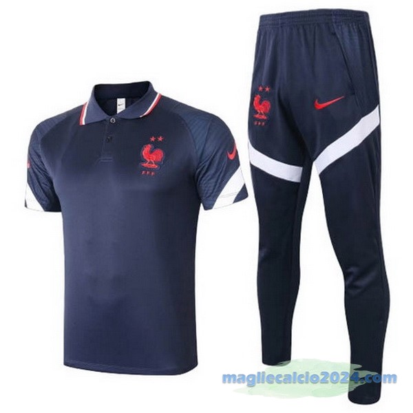 Set Completo Polo Francia 2020 Azul Navy Poco Prezzo