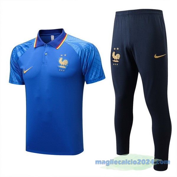 Set Completo Polo Francia 2022 Azul Poco Prezzo