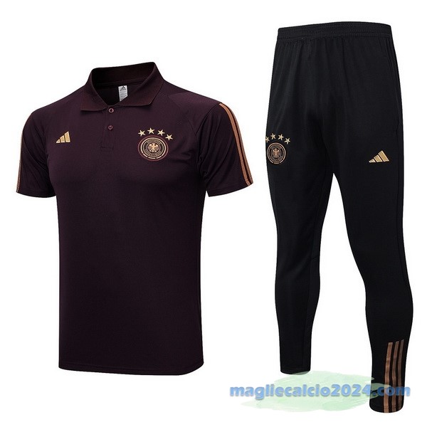 Set Completo Polo Germania 2022 Borgogna Nero Poco Prezzo
