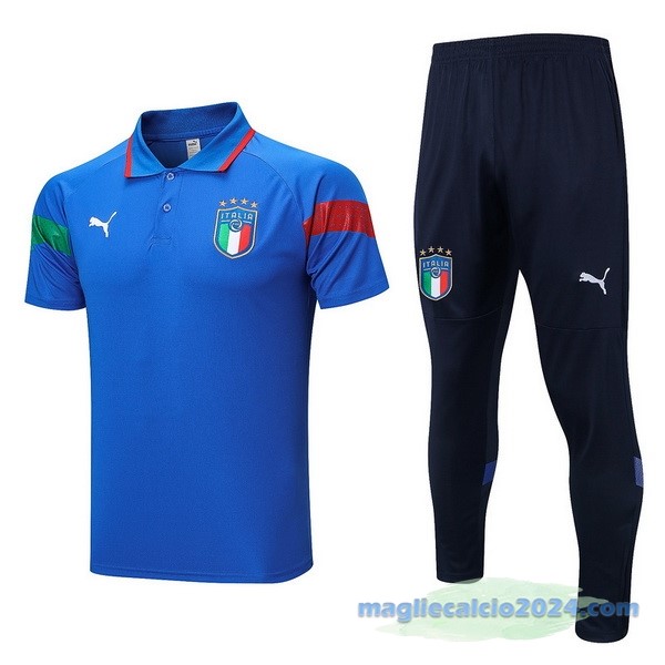 Set Completo Polo Italia 2022 Azul Poco Prezzo
