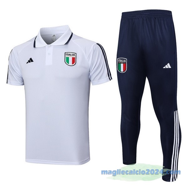 Set Completo Polo Italia 2023 Bianco Azul Poco Prezzo