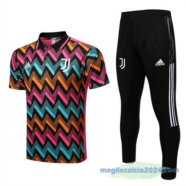 Set Completo Polo Juventus 2022 2023 Rosso Nero Poco Prezzo